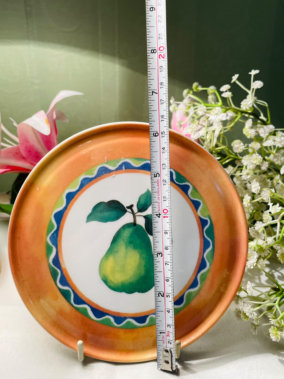 Pear Design Melamine Spoon Rest – Approx. 8 Inches