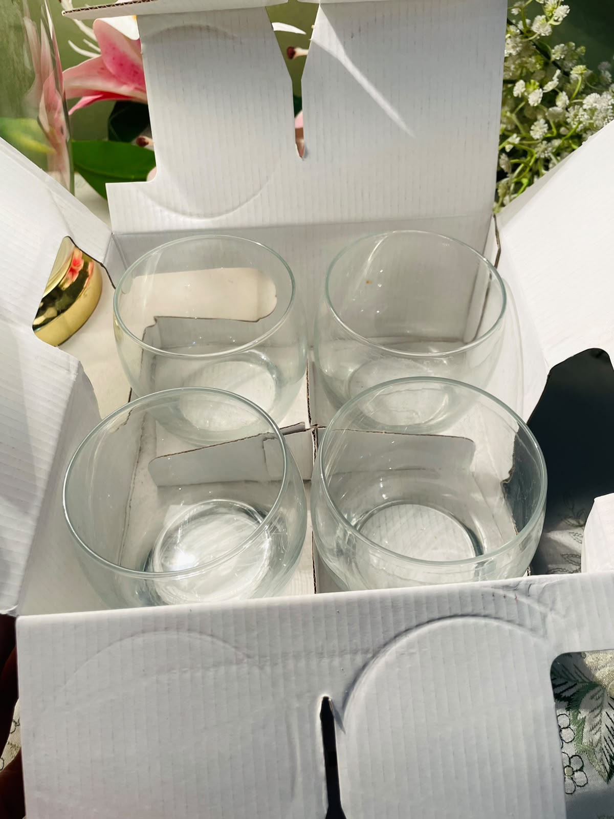 Tesco Clear Crystal Mixer Tumblers – 4 Piece Set