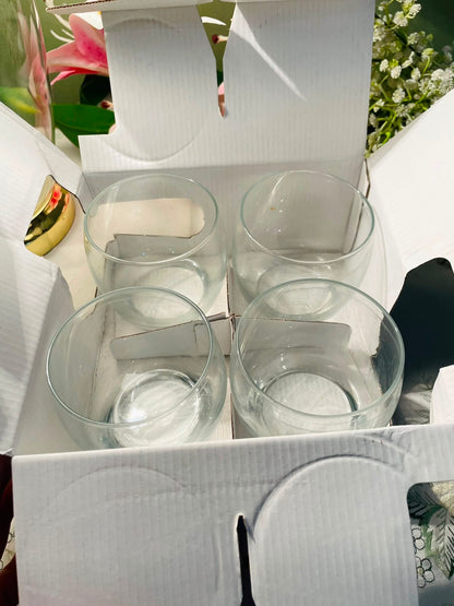 Tesco Clear Crystal Mixer Tumblers – 4 Piece Set