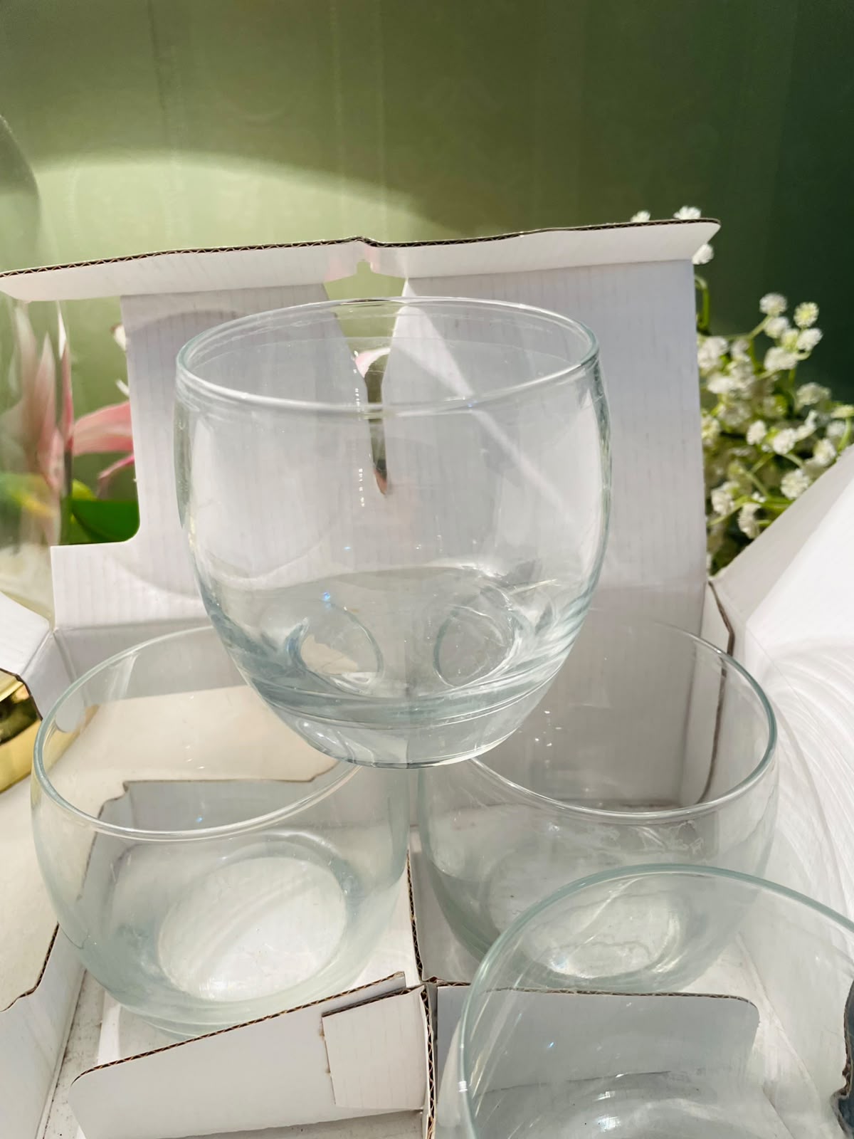Tesco Clear Crystal Mixer Tumblers – 4 Piece Set