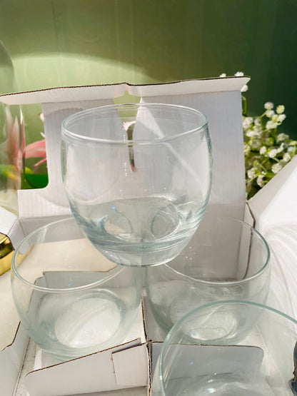 Tesco Clear Crystal Mixer Tumblers – 4 Piece Set