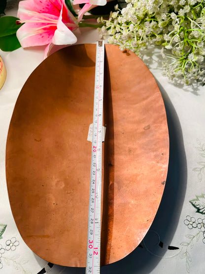 Oval Copper Serving Tray – Approx. 12 Inches