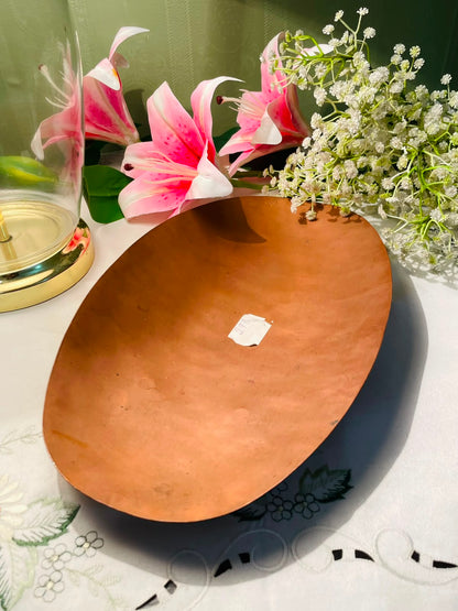 Oval Copper Serving Tray – Approx. 12 Inches