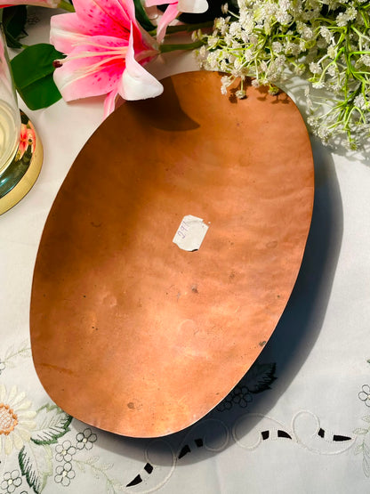 Oval Copper Serving Tray – Approx. 12 Inches