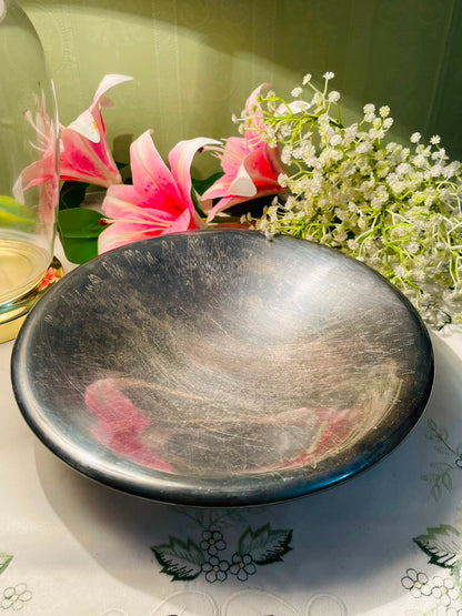 Silver-Tone Footed Serving Bowl – Approx. 10 Inches