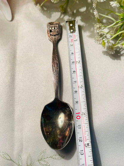 Crest Handle Silver-Tone Souvenir Spoon – Approx. 5 Inches