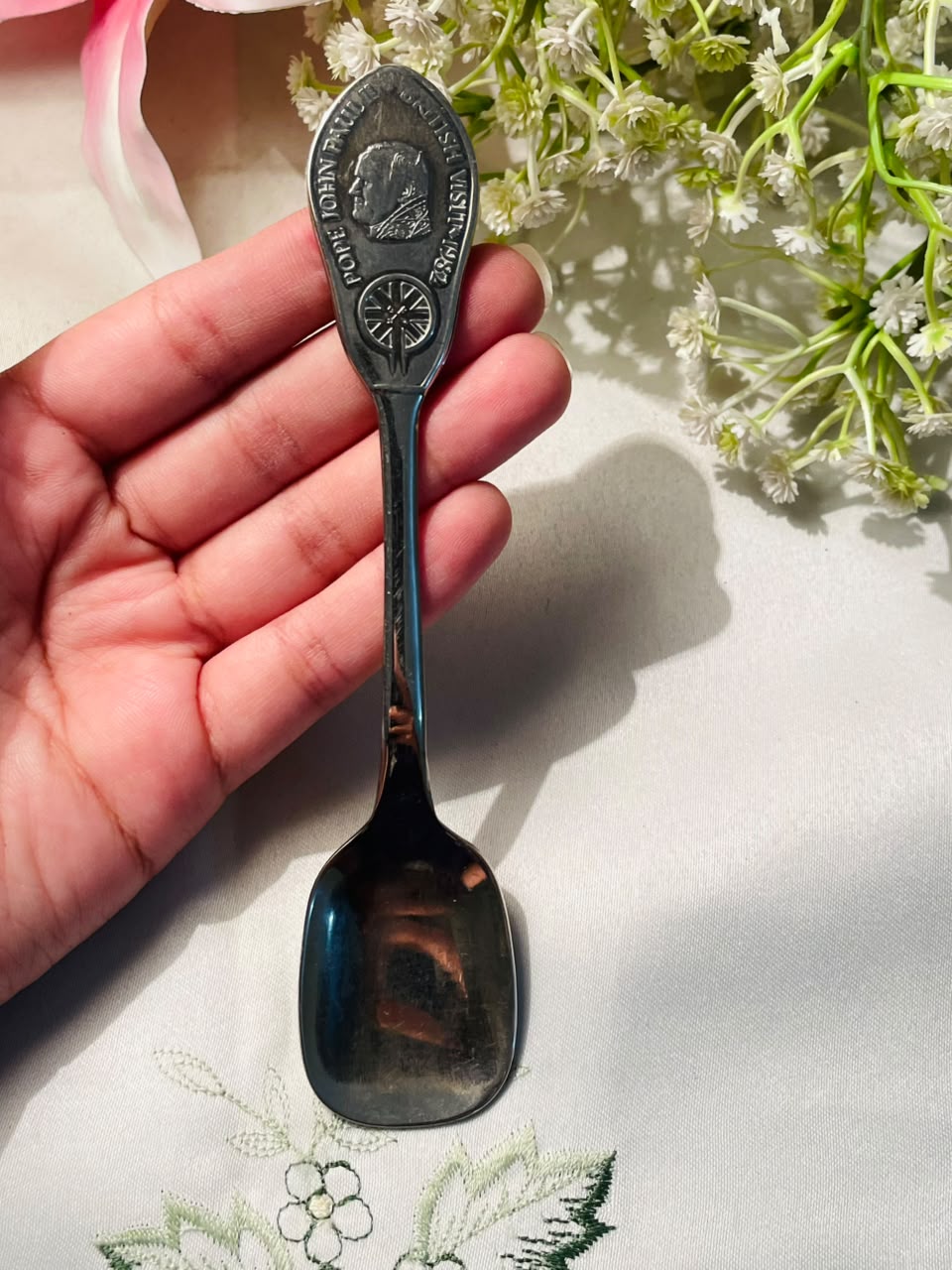 Pope John Paul II British Visit 1982 Souvenir Spoon – 6 Inches