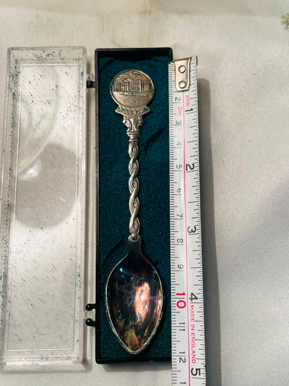 America Building Motif Silver-Tone Souvenir Spoon – 4.5 Inches
