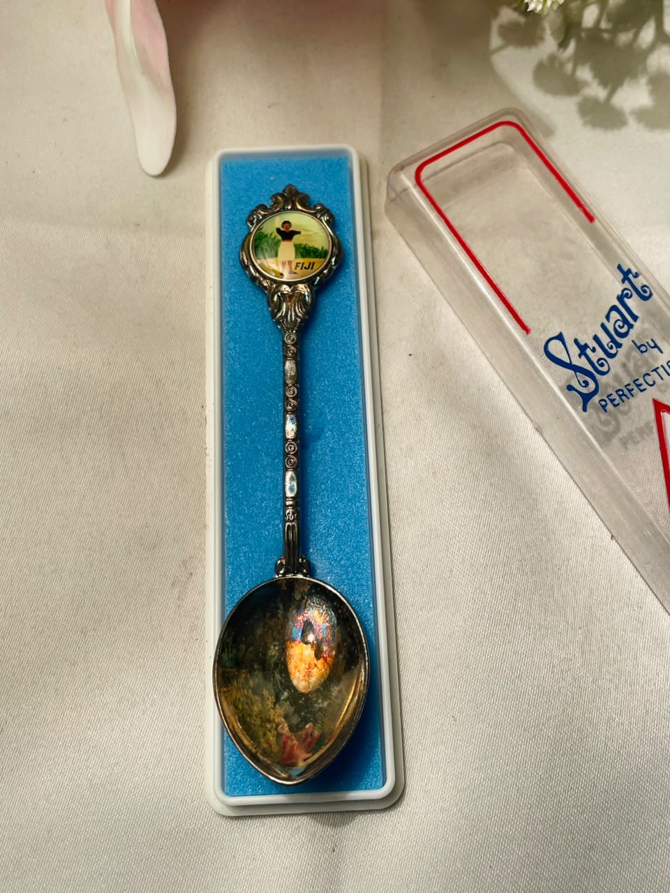 Stuart Fiji Silver-Plated Souvenir Spoon – Approx. 4.5 Inches