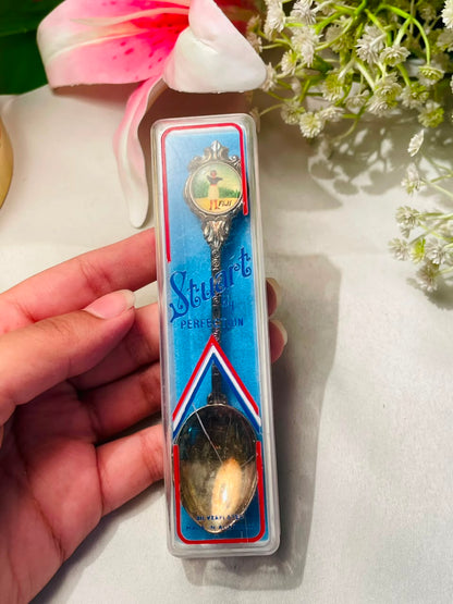 Stuart Fiji Silver-Plated Souvenir Spoon – Approx. 4.5 Inches