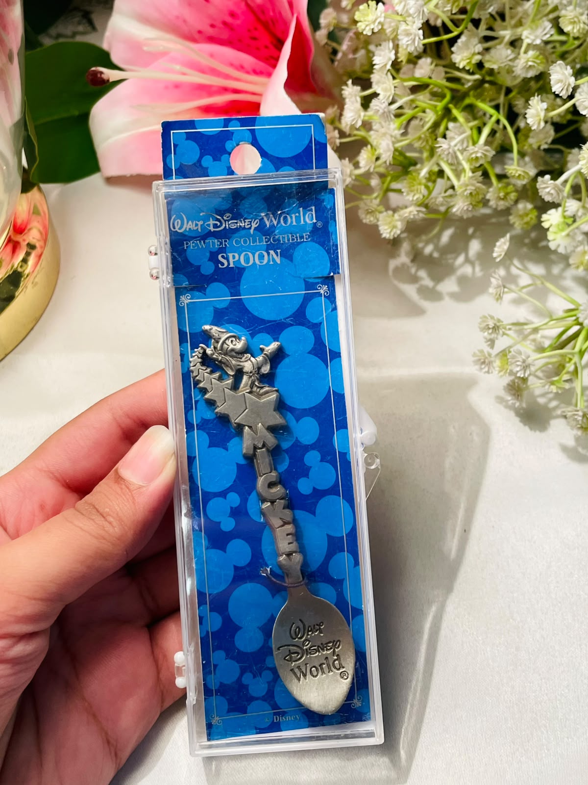 Silver Walt Disney World Mickey Pewter Collectible Spoon – 4 Inches