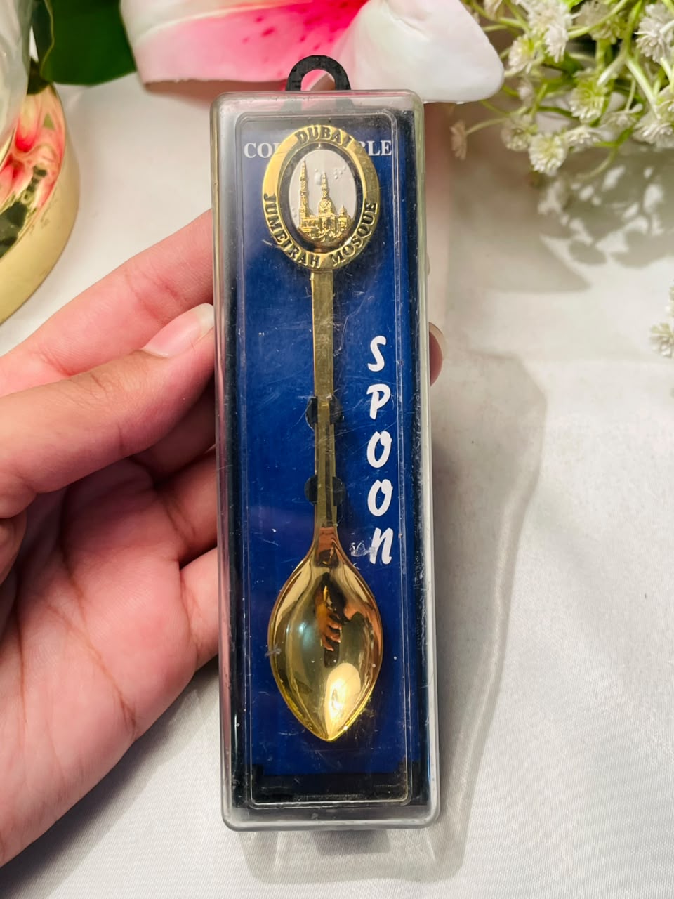 Dubai Jumeirah Mosque Gold-Tone Souvenir Spoon – 4.5 Inches