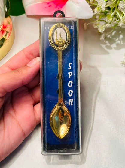 Dubai Jumeirah Mosque Gold-Tone Souvenir Spoon – 4.5 Inches