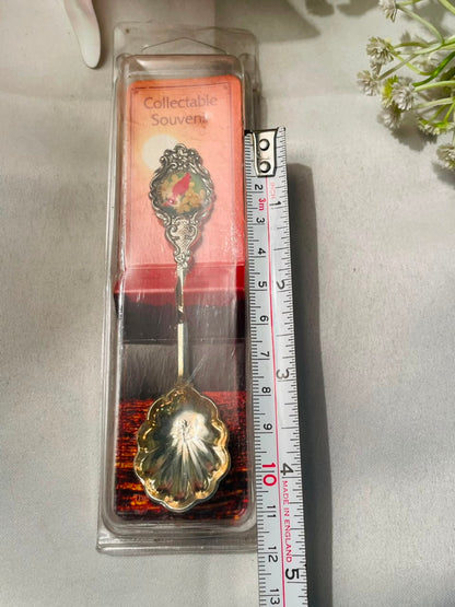 North Carolina Cardinal Silver-Plated Souvenir Spoon – 4 Inches