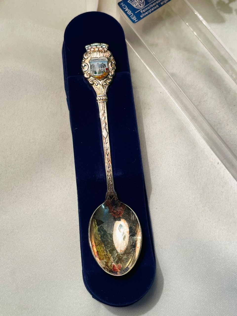 Original REU Darmstadt Silver-Plated Souvenir Spoon – 4.5 Inches