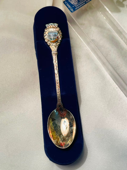 Original REU Darmstadt Silver-Plated Souvenir Spoon – 4.5 Inches