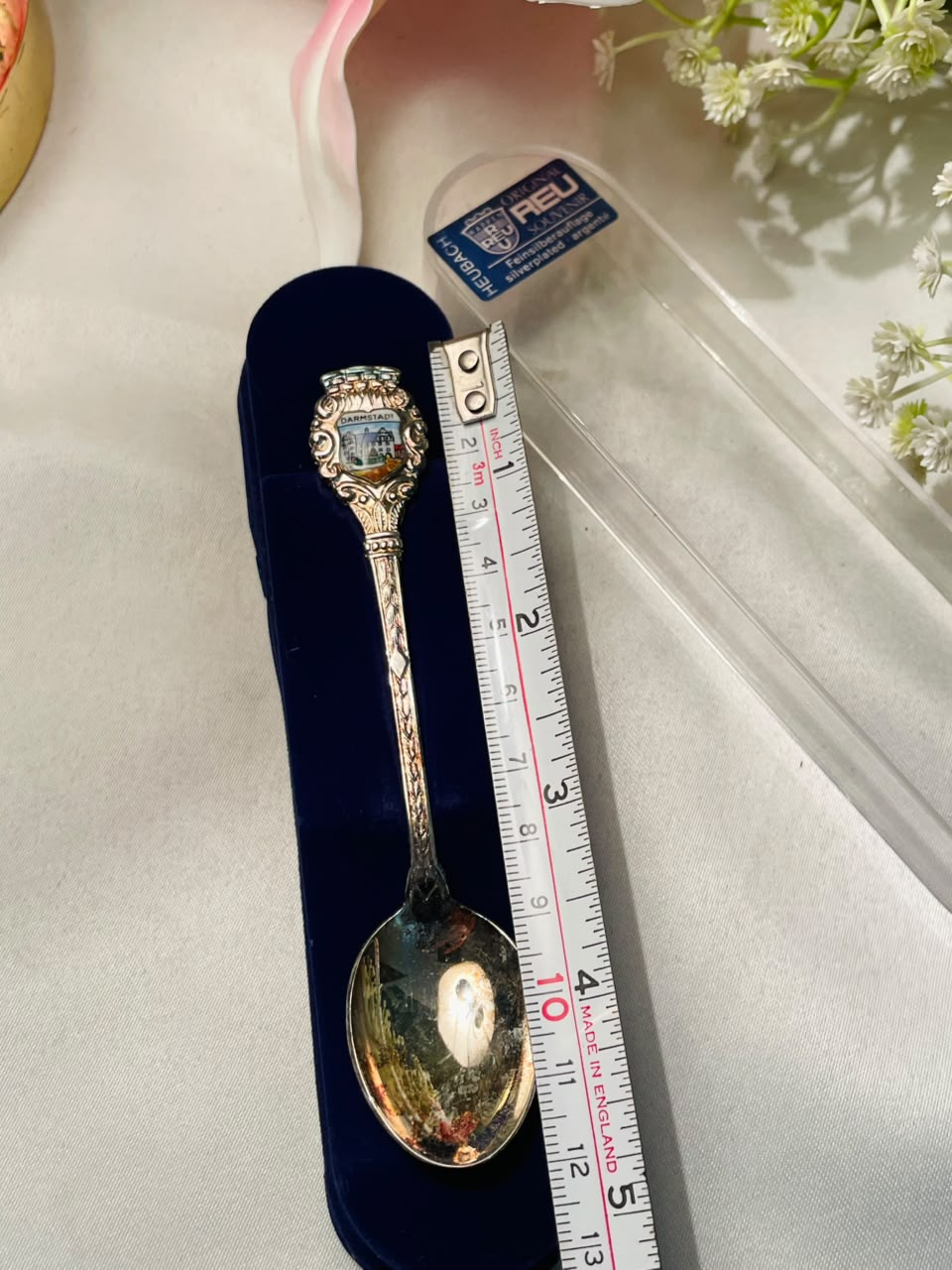Original REU Darmstadt Silver-Plated Souvenir Spoon – 4.5 Inches