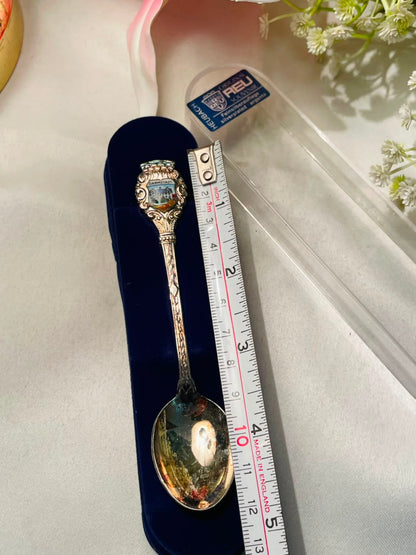Original REU Darmstadt Silver-Plated Souvenir Spoon – 4.5 Inches