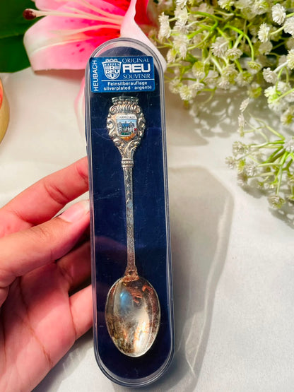 Original REU Darmstadt Silver-Plated Souvenir Spoon – 4.5 Inches
