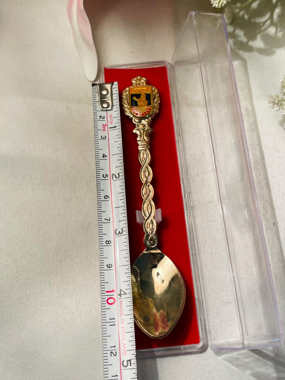 Naparima Crest Gold-Tone Collectible Souvenir Spoon – 4.5 Inch