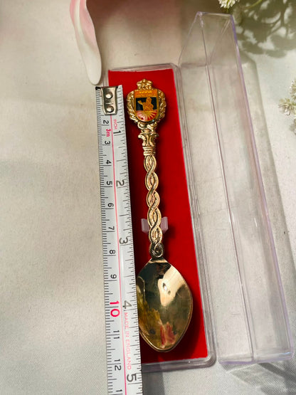 Naparima Crest Gold-Tone Collectible Souvenir Spoon – 4.5 Inch