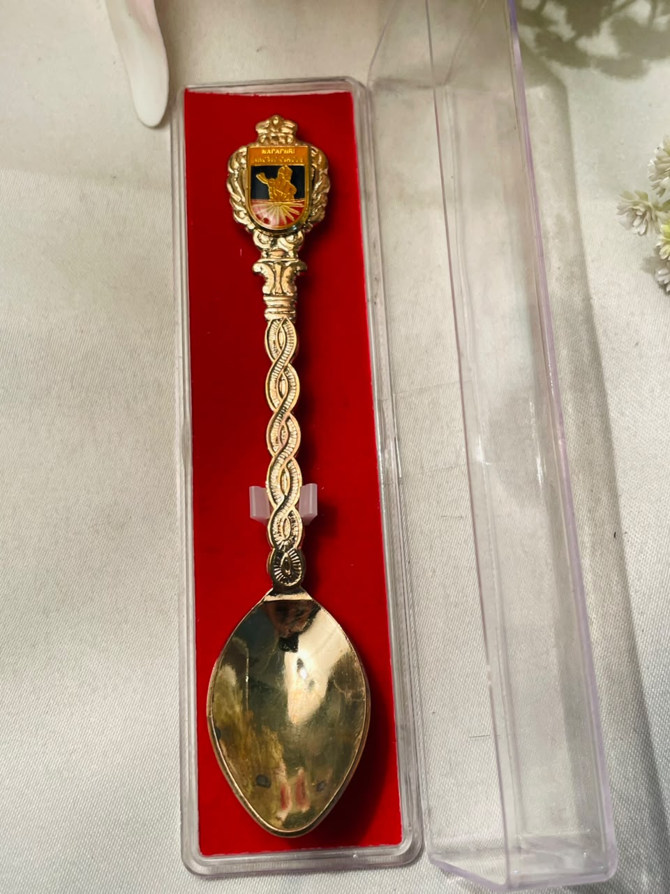 Naparima Crest Gold-Tone Collectible Souvenir Spoon – 4.5 Inch