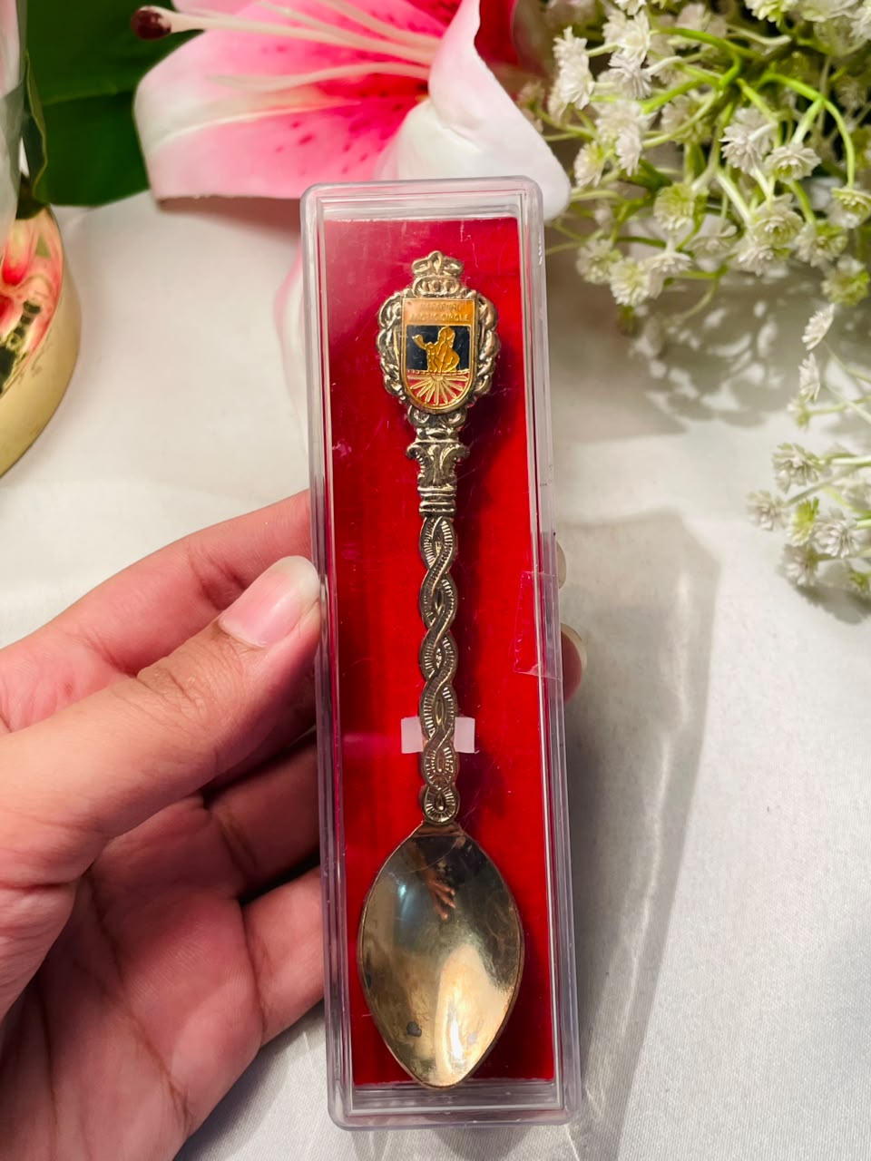 Naparima Crest Gold-Tone Collectible Souvenir Spoon – 4.5 Inch