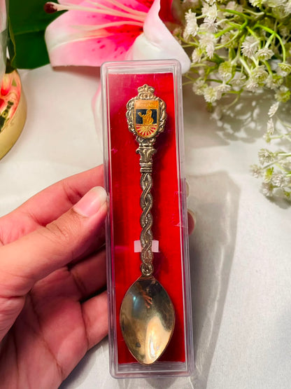 Naparima Crest Gold-Tone Collectible Souvenir Spoon – 4.5 Inch