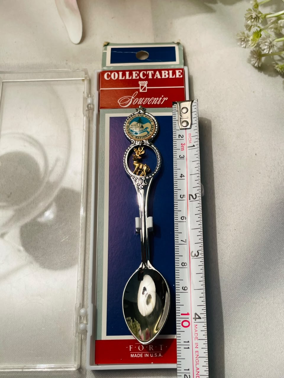 Made in USA Collectable Silver Souvenir Spoon with Deer Detail