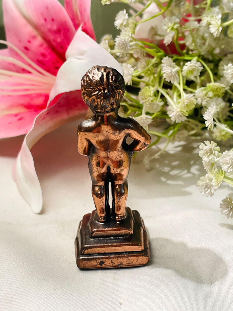 Bruxelles Copper-Tone Boy Figurine 9cm