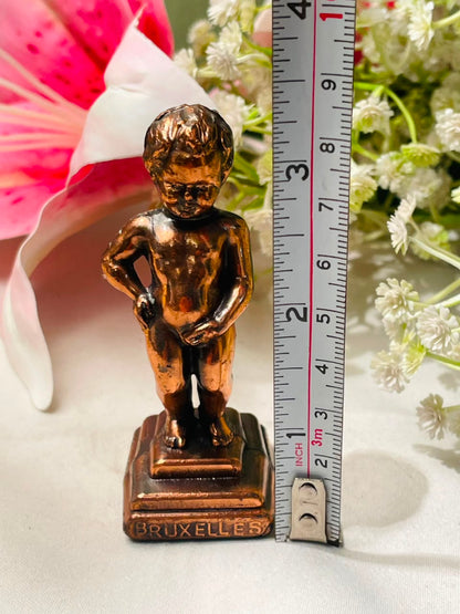 Bruxelles Copper-Tone Boy Figurine 9cm