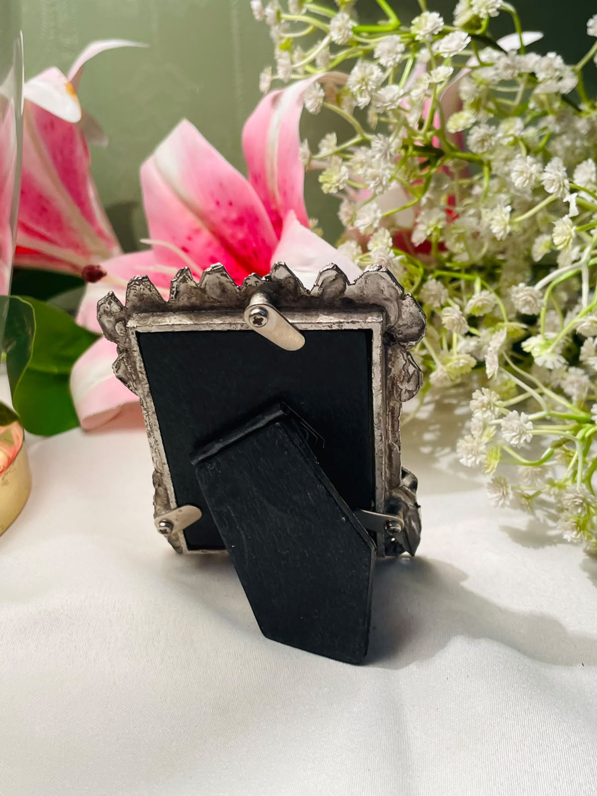 Vintage Pewter-Style Monkey Photo Frame Forest Design 9 cm