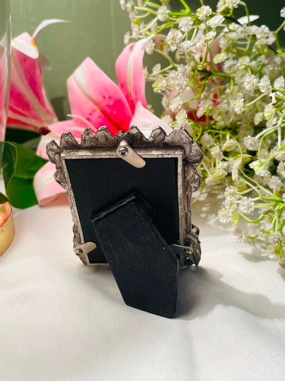 Vintage Pewter-Style Monkey Photo Frame Forest Design 9 cm