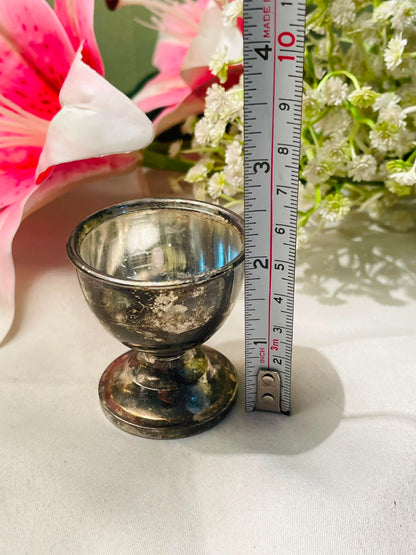 Vintage Silver-Tone Mini Egg cup  5 cm