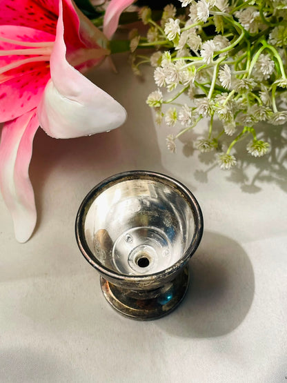 Vintage Silver-Tone Mini Egg cup  5 cm