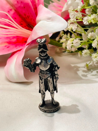 Silver-Tone Medieval Knight Miniature Figurine – 3 Inch