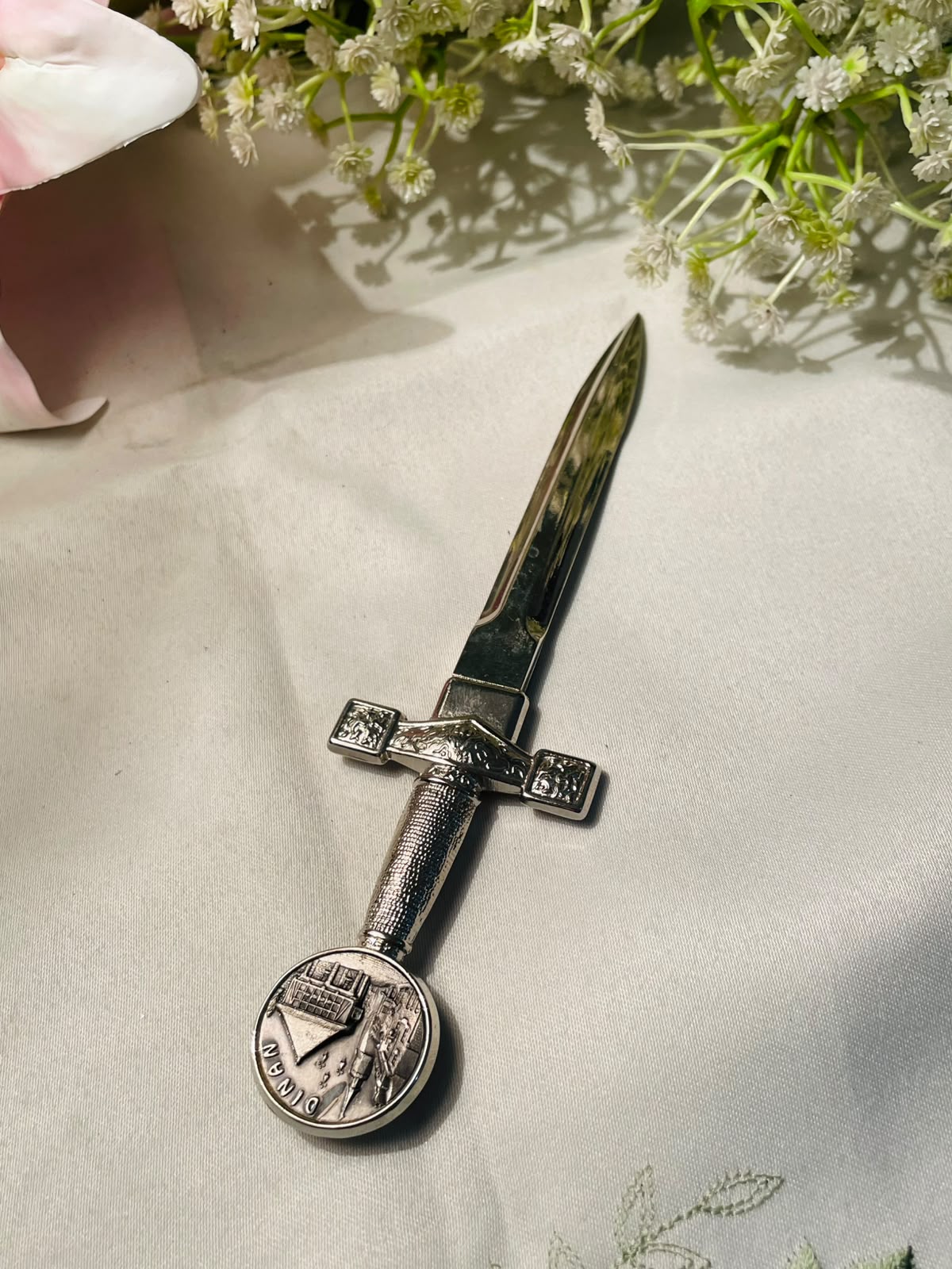 Dinan Silver-Tone Souvenir Letter Opener – 6.5 Inch