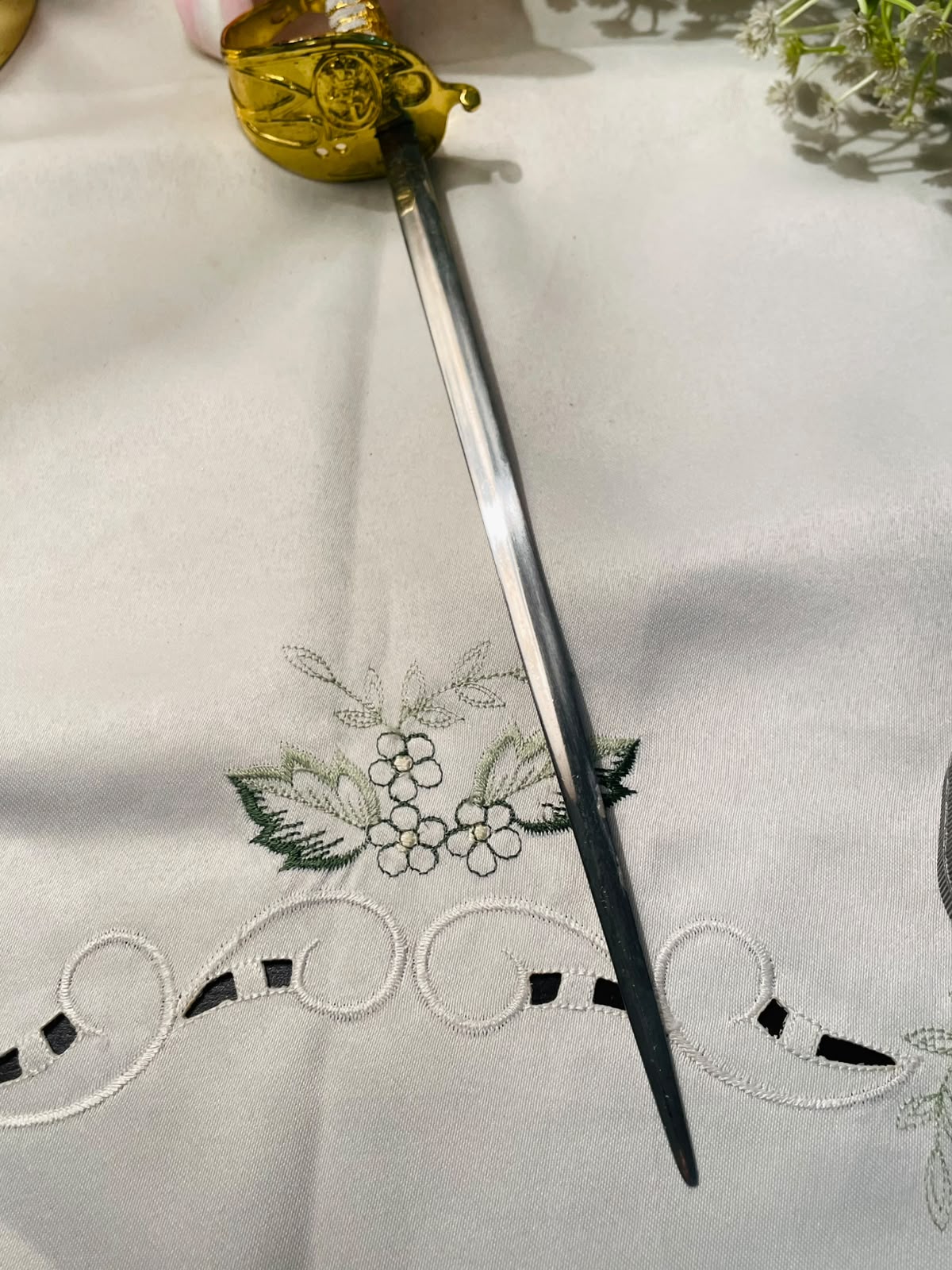 Gold & Silver-Tone Sword-Style Letter Opener – 11.5 Inch