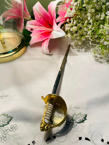 Gold & Silver-Tone Sword-Style Letter Opener – 11.5 Inch