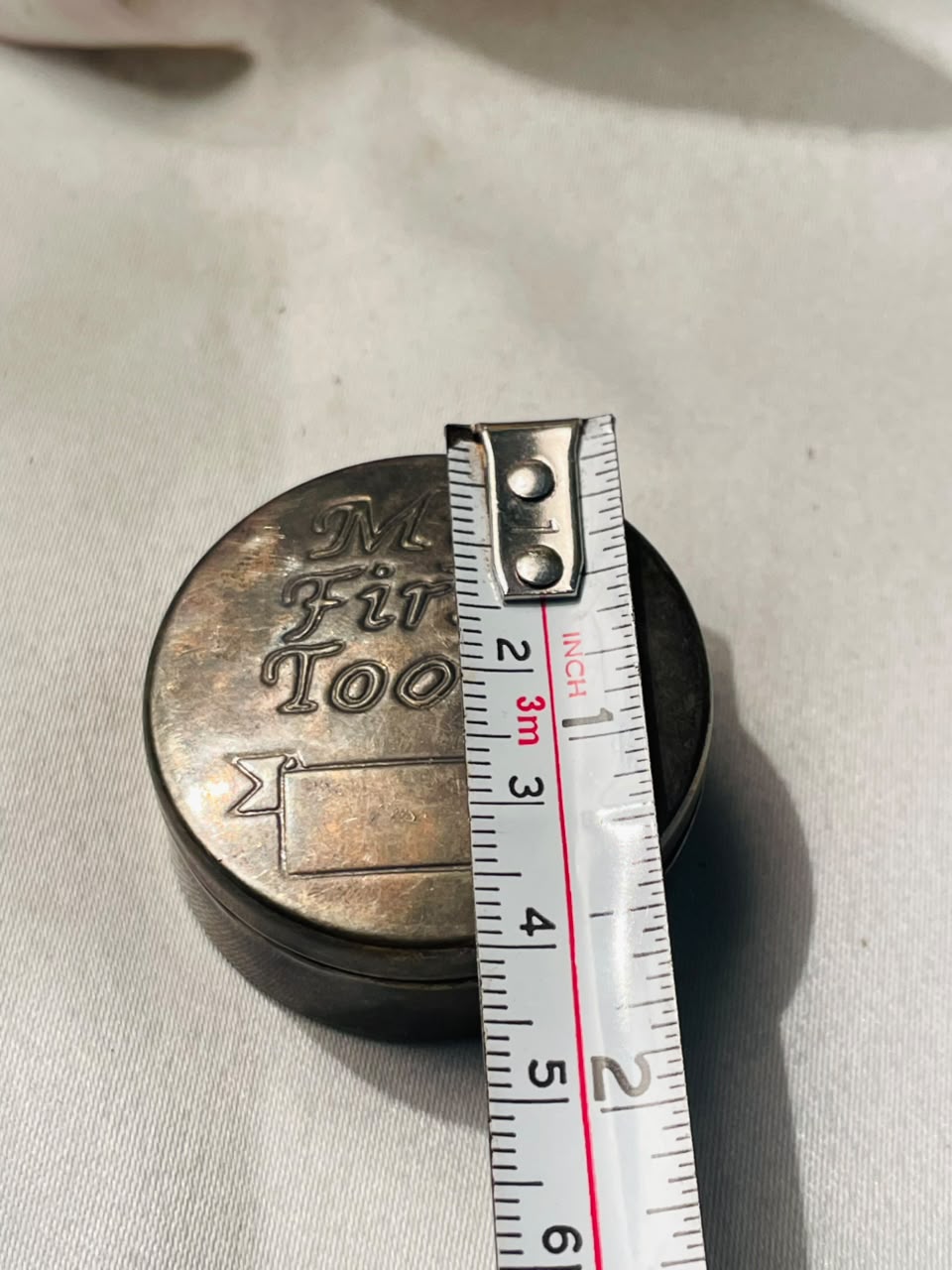 Vintage My First Tooth Keepsake Box Silver-Tone 4 cm