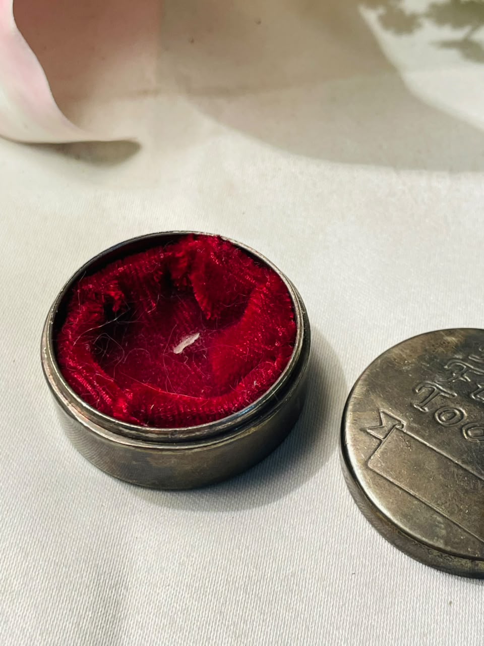 Vintage My First Tooth Keepsake Box Silver-Tone 4 cm