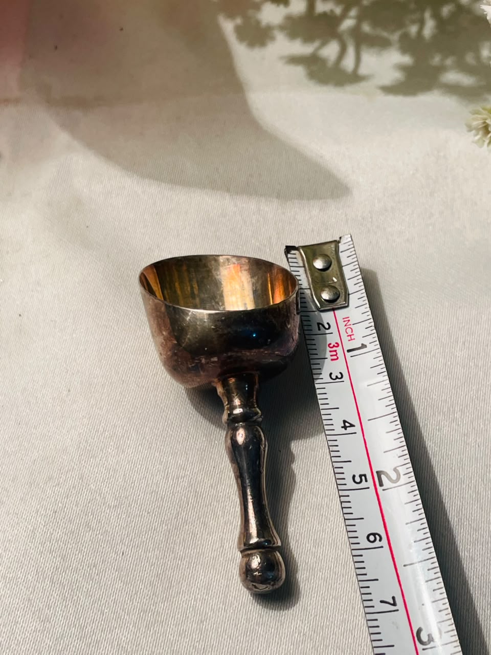 Vintage Silver-Tone Mini Scoop with Handle Approx. 7 cm