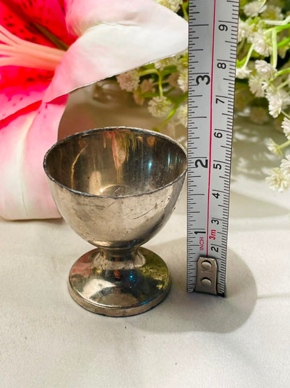 Vintage Silver-Tone Pedestal Egg holder Mini 5 cm