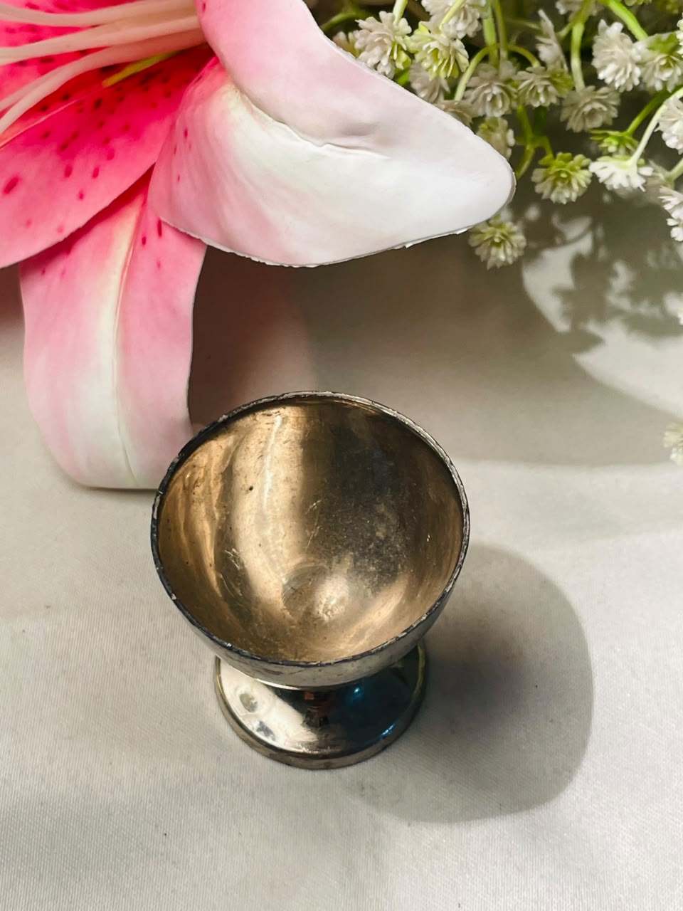 Vintage Silver-Tone Pedestal Egg holder Mini 5 cm