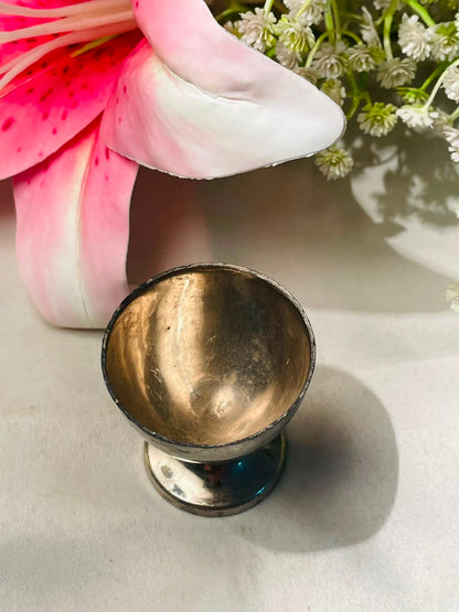 Vintage Silver-Tone Pedestal Egg holder Mini 5 cm