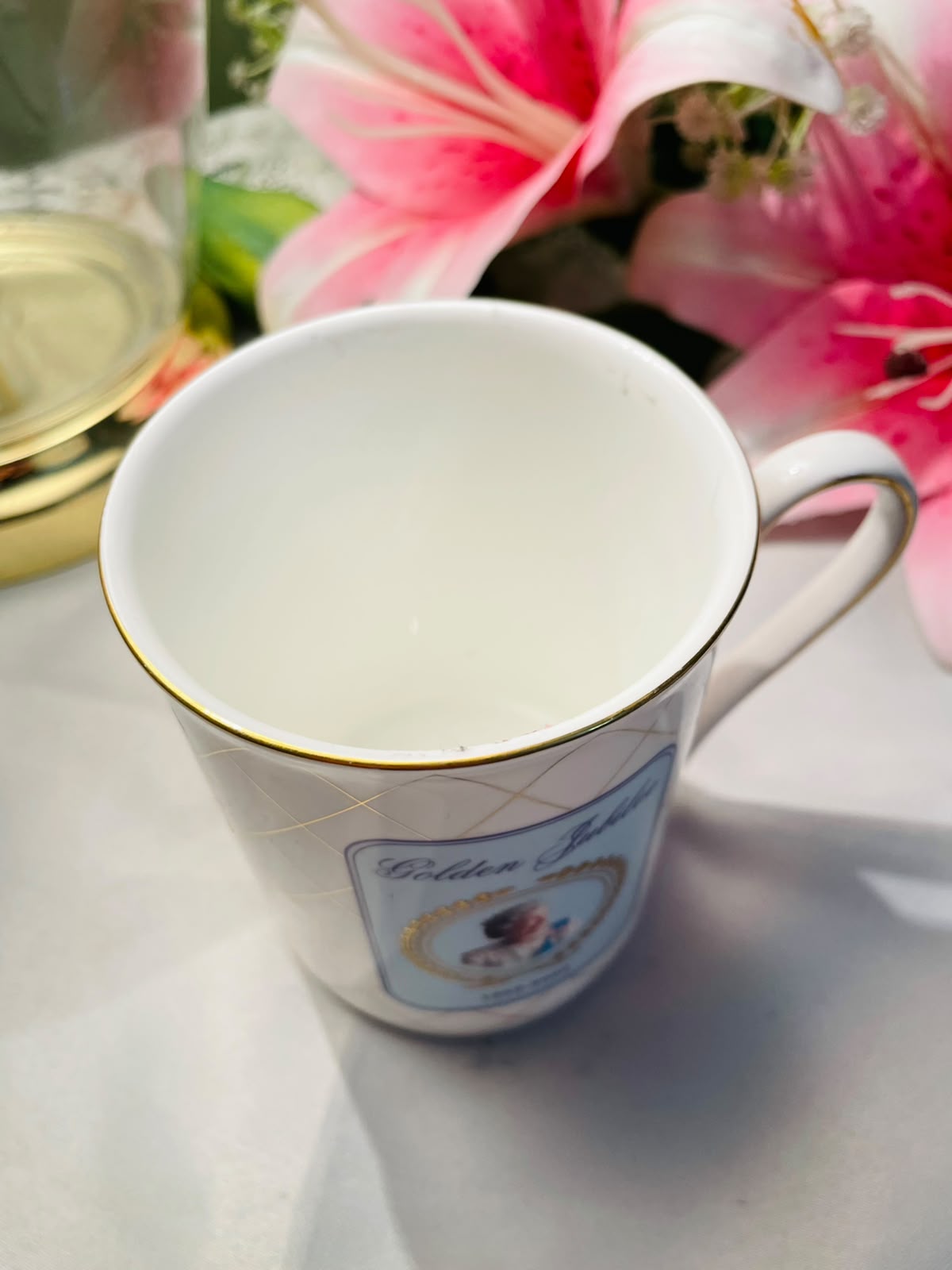 Golden Jubilee 1952–2002 Ceramic Commemorative Mug 10 cm