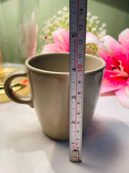 Vintage IKEA Taupe Ceramic Mug Plain Minimalist Design 9 cm
