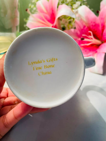 Great Grandma Floral Ceramic Mug with Gold Rim Fine bone China 11 cm