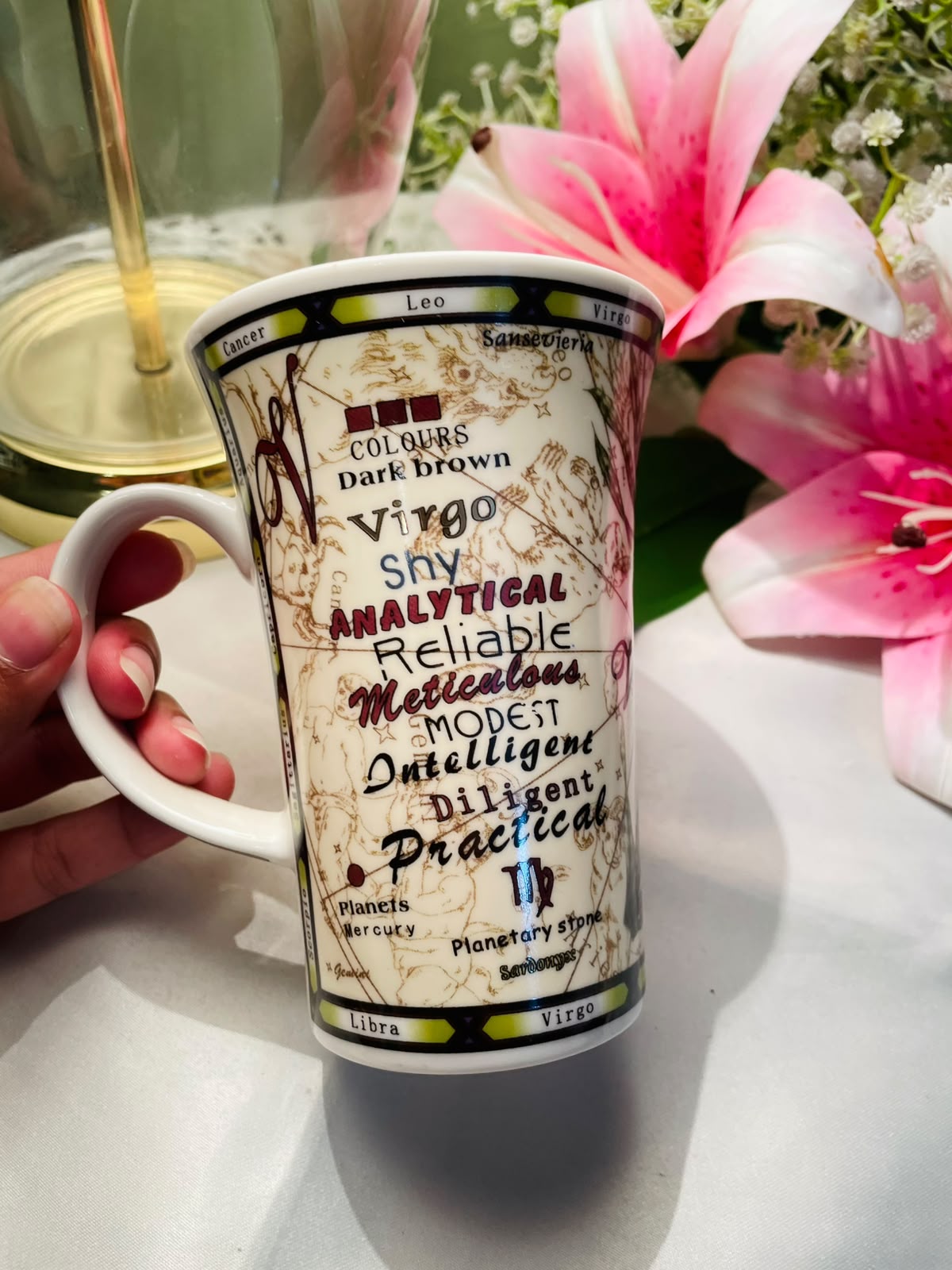 Virgo Zodiac Ceramic Coffee Mug The Virgin Design 12 cm