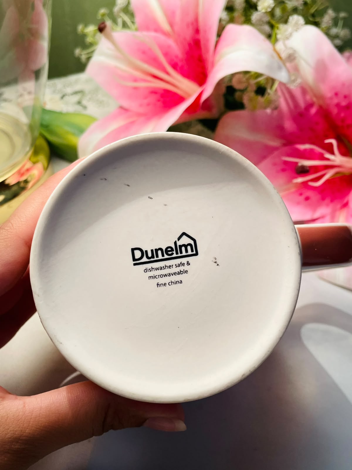 Dunelm orange Love Mum Ceramic Mug Speckled Design 10 cm